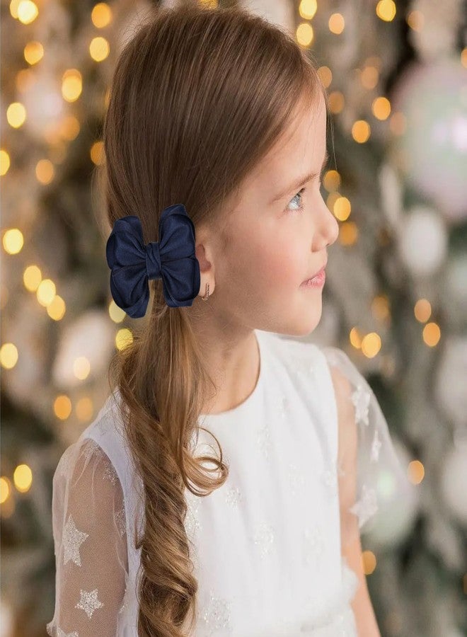 Zolyco Tiny 3 Inch Hair Clips Double Bow - Cute Lined Boutique Alligator Hairpin for Girls, Toddlers, and Little Teens - Kids Barrettes Set of 2 Small Stylish - Image 2